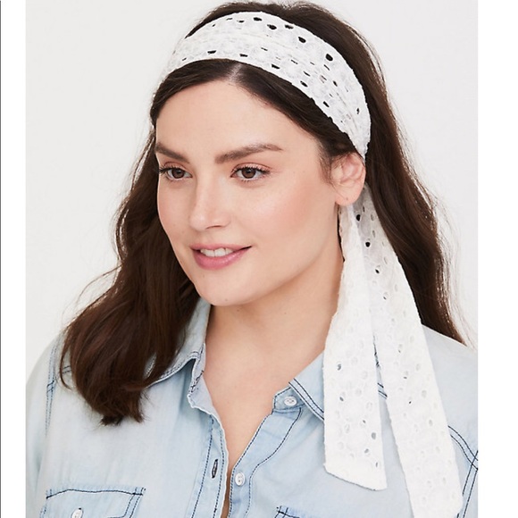 torrid Accessories - New! Torrid WHITE EYELET SOFT BOW HEAD WRAP
